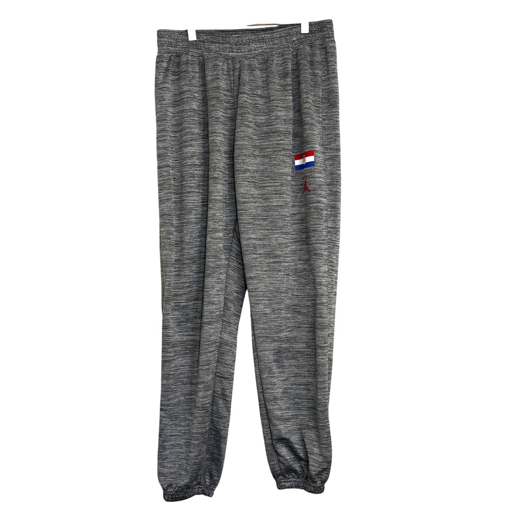 Jordan Croatia Basketball Grey Space Dye Joggers Mens Large CD4670-050 - Picture 2 of 12